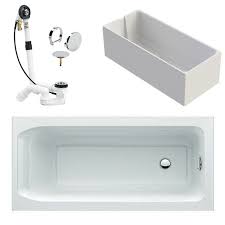 Ideal standard tonic ii waschtischarmatur a6332aa chrom, hoher auslauf, mit ablaufgarnitur. Ideal Standard Rechteck Badewanne 160x75 Cm Aus Acryl Inkl Trager U Ablaufgarnitur Multiplex Trio Heizman24 Handel Fur Haus Und Gebaudetechnik