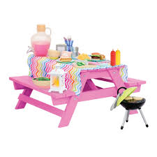 Bd37352 Picnic Table Set Main 3x Brinquedos Para Meninas Bonecas Our Generation Brinquedos Da Barbie