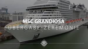 Discover mediterranean cruise destinations with msc grandiosa. Msc Grandiosa Ubergabe Zeremonie Youtube