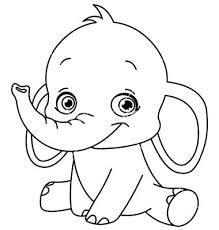 Outlined Baby Elephant Vector Art Download Outlined Vectors 568760 Elephant Coloring Page Coloring Books Disney Coloring Pages