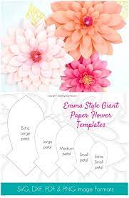 Giant Paper Dahlia Wall Flower Template Paper Flower Wall Etsy Diy Flower Template Paper Flower Patterns Free Paper Flower Templates