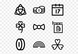 Editorial images · integrated in adobe apps · curated by experts Saint Patrick Day St Patrick S Day Icons Black And White Clipart 547395 Pikpng