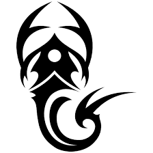 Easy back side easy simple mehandi designs; Simple Tribal Scorpion Sticker