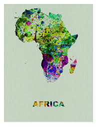 13 clear cut map of zaire to colour. Africa Color Splatter Map Art Print Naxart Art Com