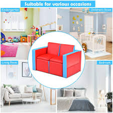 Bean bag furniture is also safe for kids to jump on and have a good time in the living room. 2 In 1 Table And Two Chairs Set Honey Joy Kids Sofa Toddler Lounge Armrest Chair With Wooden Frame Storage Space Pink Children Boys Girls Couch Loveseat For Bedroom And Living Room Furniture