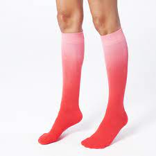 Comrad Premium And Stylish Compression Socks For Everyday Wear Compression Socks Red Dip Dye Support Socks