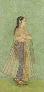 Woman Standing 17th Century Mughal Dynasty Color And Gold On Paper India Purchase Freer Gallery Of Art F1940 17 Arte Antiga Arte Oriente