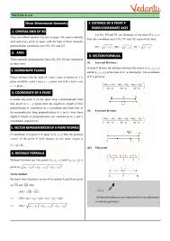 Class 12 Maths Revision Notes For Three Dimensional Geometry