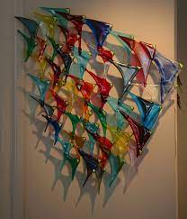 Frans Houben Would Love A Yacht Fleet Version Of This On A Bathroom Wall Or Outside Area Fused Glass Wall Art Fused Glass Art Fused Glass Artwork