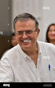 Non Exclusive: August 09, 2023 Toluca , Mexico : Marcelo Ebrard Casaubón, Marcelo  Ebrard, former Secretary of Foreign Affairs of Mexico, during a pre Stock  Photo