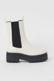 Your chelsea boots must be right at home sticking out from the bottom of a batsheva dress as they do accompanying your artfully shredded levi's. Platform Chelsea Boots White Ladies H M