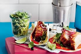 Chipotle Pork Belly Tacos With Gochujang Mayo Recipe Pork Belly Tacos Pork Belly Pork Belly Recipes