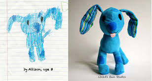 Turning Children S Drawings Into Stuffed Animals Childrens Drawings Custom Stuffed Animal Drawing For Kids