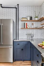 Before And After A Sparkly Purple Kitchen Goes All Blue Steel Purple Kitchen Replacing Kitchen Countertops Kitchen Countertops