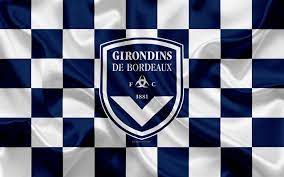 Football club, france (old logo). Download Wallpapers Fc Girondins Bordeaux 4k Logo Creative Art Blue White Checkered Flag French Football Club Ligue 1 Emblem Silk Texture Bordeaux France Football For Desktop Free Pictures For Desktop Free