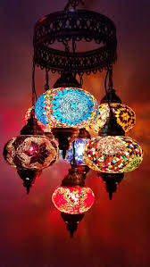 Multicolor Handmade 7 Balls Moroccan Mosaic Hanging Lamp Lantern Light Mt6119 Ebay Mosaic Lamp Antique Lamp Shades Handmade Home Decor