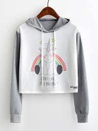 Contrast Sleeve Graphic Print Hoodie Printed Sweatshirts Trendy Clothes For Women Hoodie Fashion