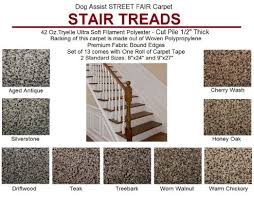 Prefinished stair treads, risers and nosings make your hardwood stairs beautiful right away. Buy 9 X27 Dog Assist Carpet Stair Treads Street Fair 42 Oz Cut Pile Set Of 13 W 1 Roll Carpet Tape 8 Honey Oak In Cheap Price On Alibaba Com