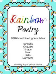 Rainbow Poetry Freebie Poetry Freebie Poetry Templates Poetry For Kids