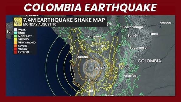 Powerful 7.4 magnitude earthquake strikes Colombia | #forecast
