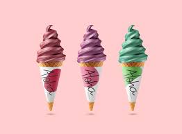 Cone Ice Cream Paper Design By Ali Zamani Paper Design Brand Identity Design Corporate Identity Design