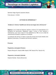 Evidencia 3 Informe "Identificación de Las Tecnologías de La Información"