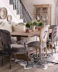 French country style dining room will make it a more welcoming and cozy place to spend time. Dining Room Whitewashed Shabby Chic French Country Rustic Swedish Decor Idea Dining Room Trends Farmhouse Dining Room Mix Match Dining Chairs