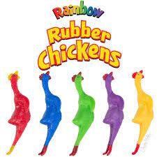 Rainbow Rubber Chickens Set Of 5 Rubber Chicken Chickens Rainbow