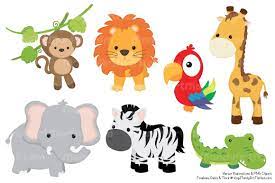 Find images of zoo animals. Cute Jungle Animal Clipart Baby Zoo Animals Animal Clipart Free Animal Clipart