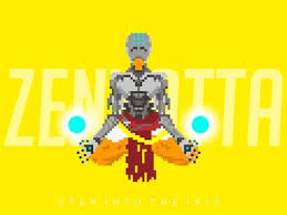 This coloring book page of people coloring coloring books. Zenyatta Pixel Art Overwatch By Ingenious Artist On Dribbble
