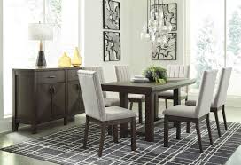 Shop ashley furniture homestore india online for great prices, stylish furnishings, and skempton counter height dining room table and bar stools. Ashley Furniture Dellbeck 392274886 8 Pc Table 6 Uph Side Chairs And Server Set Sam Levitz Furniture Dining 7 Or More Piece Sets