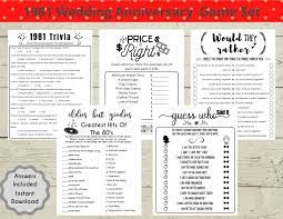 Quiz by ttylerbrwn search search. 1981 40th Wedding Anniversary Party Games 40th Anniversary Etsy In 2021 Anniversary Party Games Wedding Anniversary Party Games 40th Anniversary Party