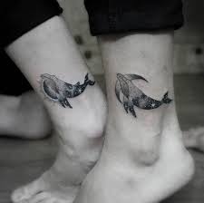 Matching Cosmic Whale Tattoos By Tattoo With Me Cosmic Tattoo Whale Tattoos Body Tattoos