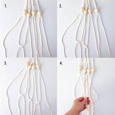 Practice the knots before or else you will become really frustrated; Macrame Plant Hanger Tutorial Button And Blue