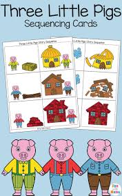 Three Little Pigs Sequencing Cards Little Pigs Fairy Tales Preschool Three Little Pigs