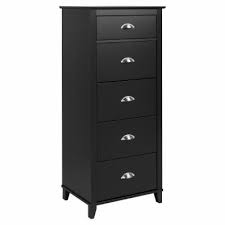 With a fresh update of an elegant form, this six drawer tall commode has newly applied black lacquer over a deep grained oak, with a clear french polish finish. Black Dressers Chests Of Drawers Hayneedle