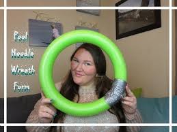 As topper for your halloween balloon decoration you will need an air inflated 18 inch foil balloon. Diy Pool Noodle Wreath Form Youtube