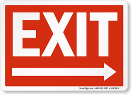 12 · classroom signs and labels » classroom signs » large editable images. Exit Sign With Right Arrow Red Sku S 8038 R
