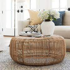 Modern Minimalist Style Hand Woven Rattan Round Coffee Table Mydecorshop Modern Minimali Wicker Coffee Table Rattan Coffee Table Round Coffee Table Modern