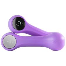 The hexagonal plates of this dumbbell are encased in rubber for an added protection. Move It Beat Smart Dumbbells 0 5kg Purple Xiaomi