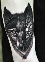 Download this premium vector about geometric wolf with tattoo monoline design, and discover more than 15 million professional graphic resources on freepik. 70 Majestic Wolf Tattoos For True Free Spirits