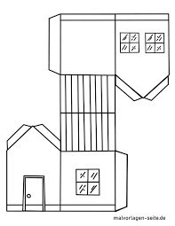 Wir haben für euch auch noch tolle bastelvorlagen für. Tolle Papierhaus Bastelbogen Vorlage Kostenlose Ausmalbilder