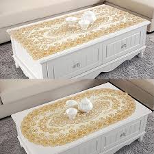 1pcs Tea Table Coffee Table Mat Waterproof Oil Proof Don T Have To Wash 120 60cm Pvc Place Mat Bronzing Kitchen Kitchen Hot Pads Coffee Table Mat Tea Table