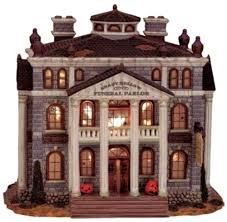 Lemax Spooky Town Porcelain Halloween Shady Hollow Funeral Parlor Lemax Spooky Town Spooky Town Halloween Village