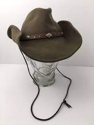 Vtg Usa Made Wool Cowboy Hat Wire Brim U Shape It Leather Band Horseshoes Large Outbacktradingcompany Cowboyhat Cowboy Hats Leather Band Hats