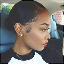 Sleek Ponytail With Perfect Baby Hair Relaxed Hair Natural Hair Styles Curly Hair Styles