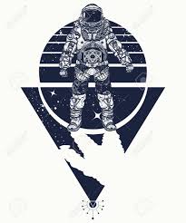 When this meaning is used, the owner is someone who wants a constant reminder to go after what they want in life. Astronaut In Space Tattoo Cosmonaut In Deep Space Triangular Style T Shirt Design Spaceman Tattoo Art Royalty Free Cliparts Vectors And Stock Illustration Image 68759602