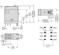 RXG21P7 | Миниатюрное реле, серия RXG, 230В AC, 5А, 2CO, Schneider Electric