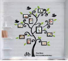 壓克力3d立體壁貼創意畫客廳電視背景牆壁貼紙自粘牆貼牆上裝飾品 tree story happy