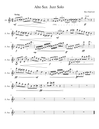 ☕ the best compilation of relaxing saxophone jazz and piano instrumental music for studying, reading. Jazz Alto Sax Solo Sheet Music For Piano Saxophone Alto Solo Musescore Com